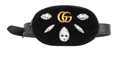 Crystals GG Marmont Belt Bag, front view